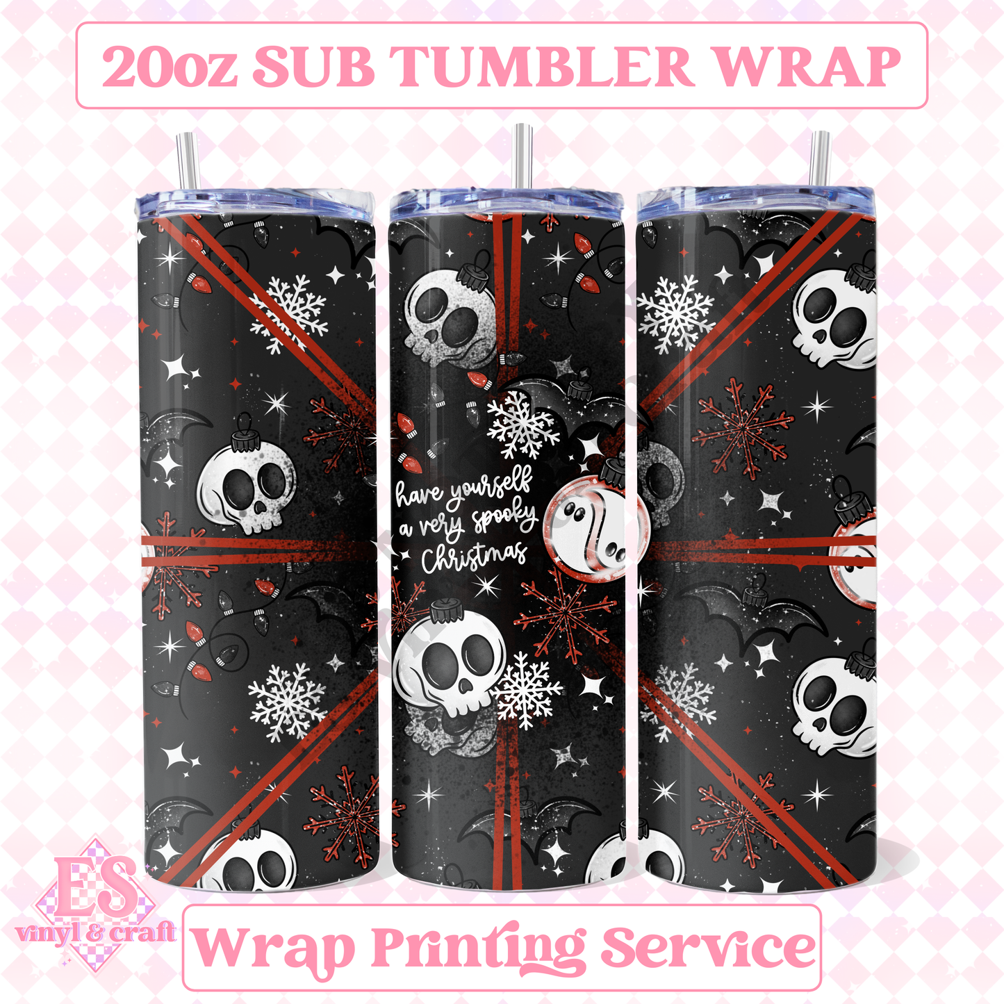 Very Spooky Christmas - Full 20oz Tumbler Sublimation Print image 0