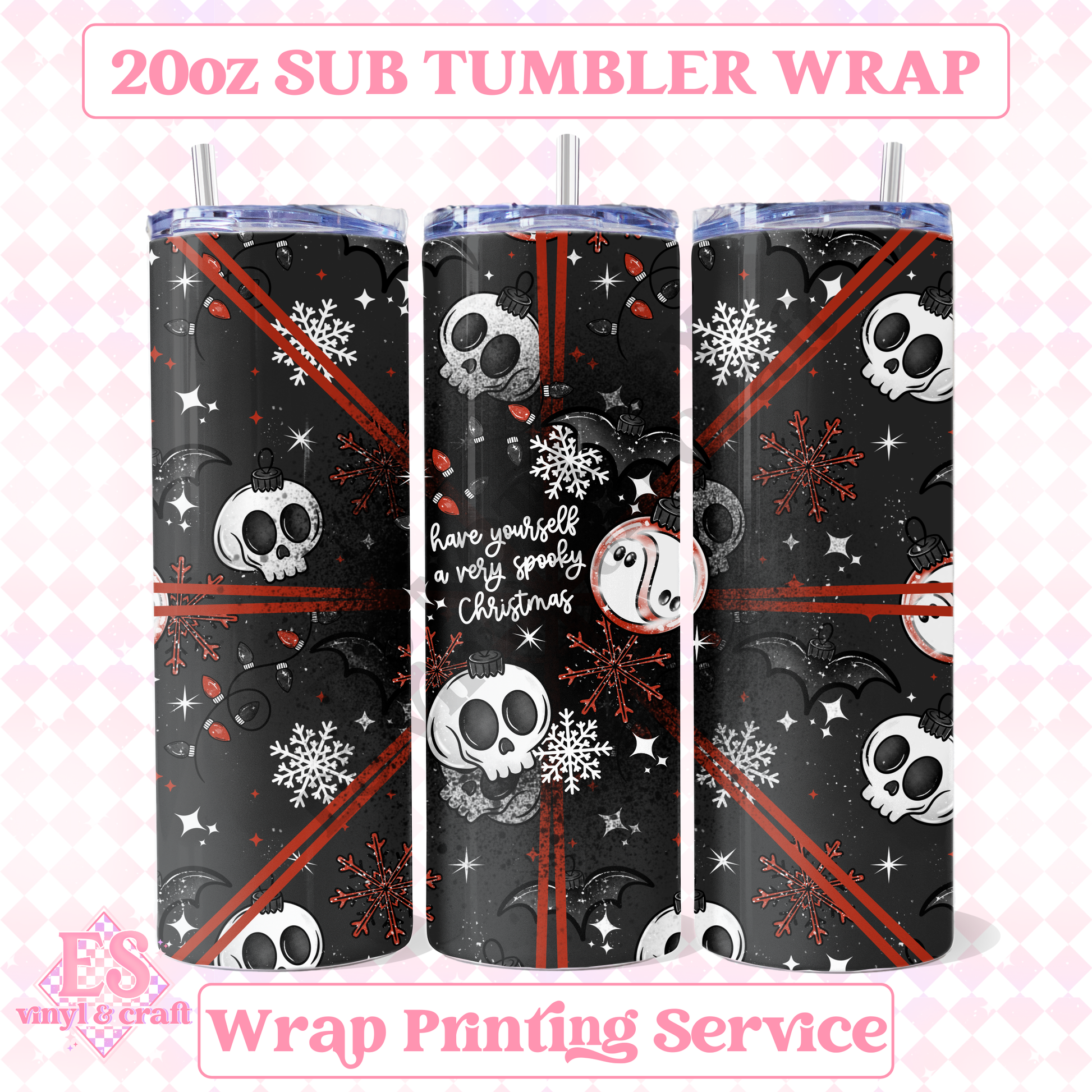 Very Spooky Christmas - Full 20oz Tumbler Sublimation Print image 0