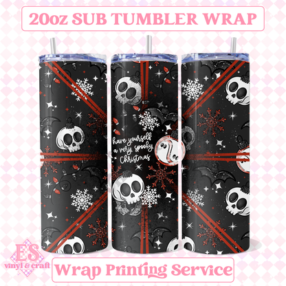 Very Spooky Christmas - Full 20oz Tumbler Sublimation Print image 0