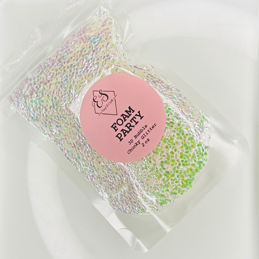 Foam Party - 3D Bubble Glitter Cut Size Chunky image 0