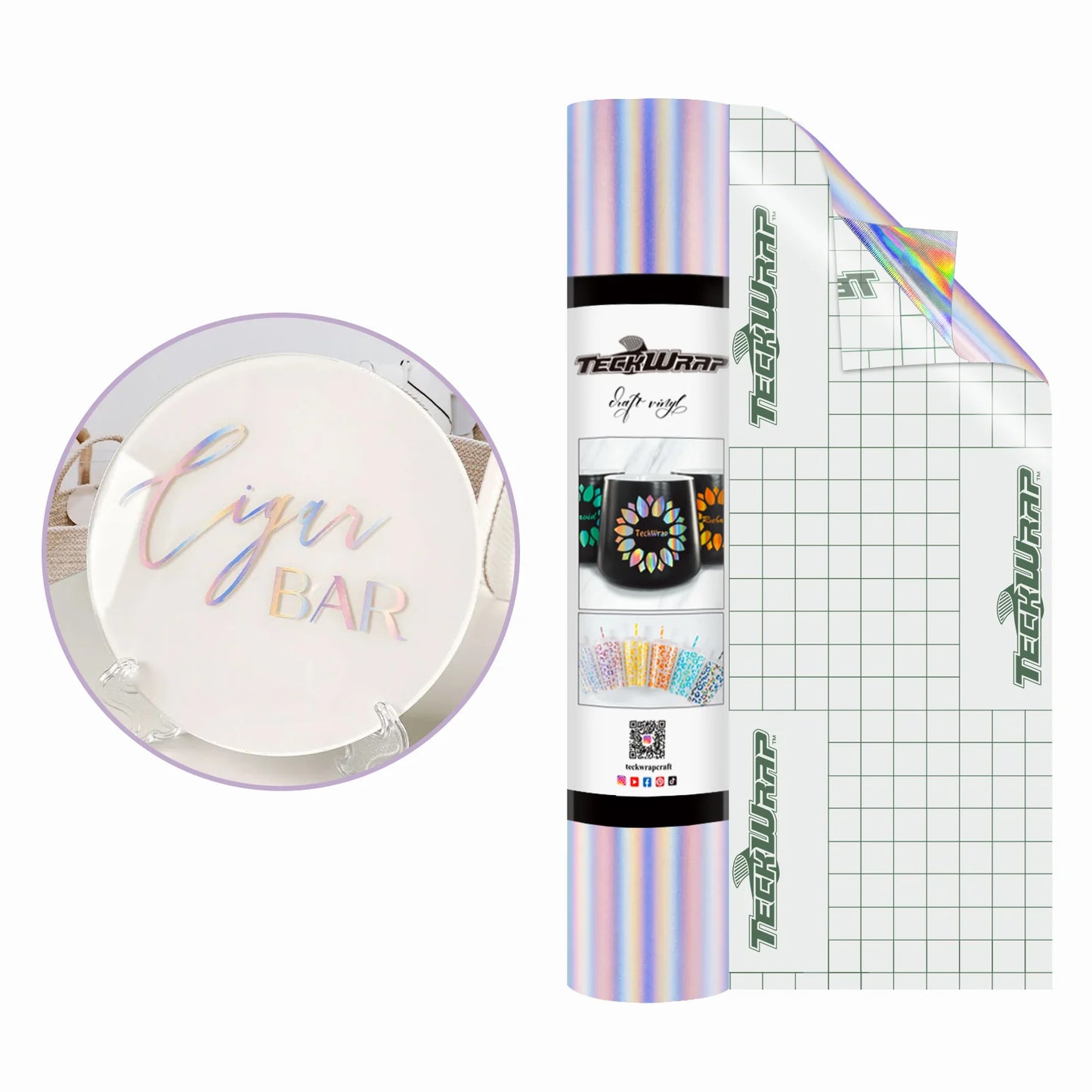 Holographic Glossy Rainbow Vinyl