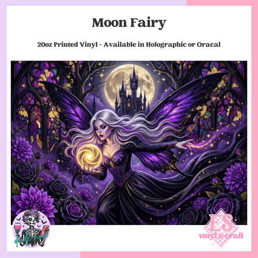 Moon Fairy - 20oz Printed Tumbler Self Adhesive Vinyl