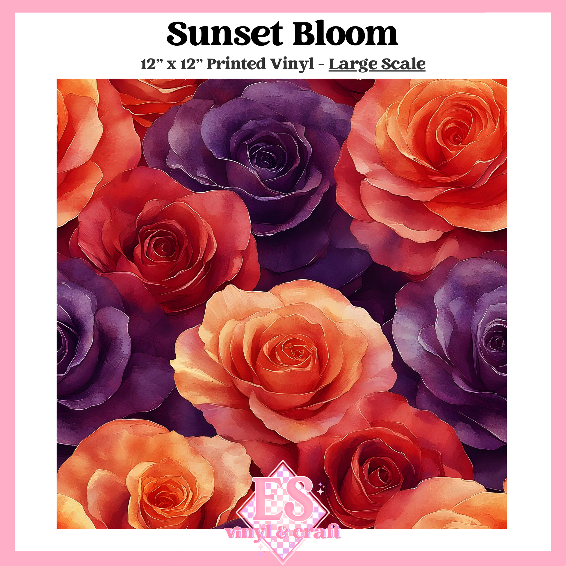 Sunset Bloom - Small or Large Scale Options - 12" x 12" Sheet image 2