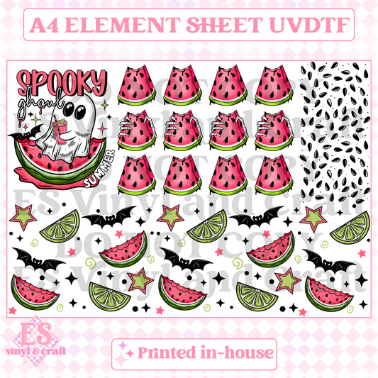 Spooky Ghoul Summer - UVDTF (A4 Sheet) 210mm x 300mm image 0