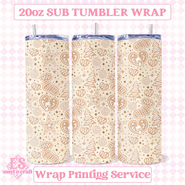 Christmas Cookie - Full 20oz Tumbler Sublimation Print image 0