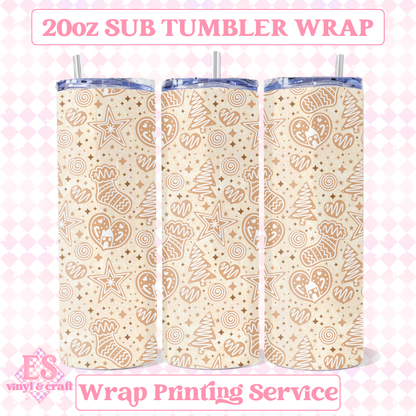 Christmas Cookie - Full 20oz Tumbler Sublimation Print image 0