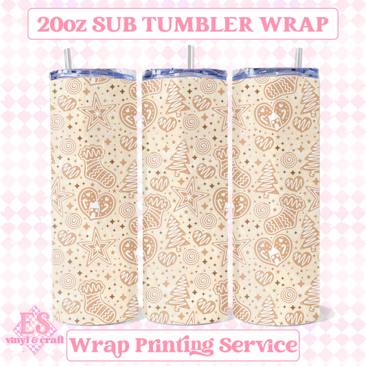 Christmas Cookie - Full 20oz Tumbler Sublimation Print image 0