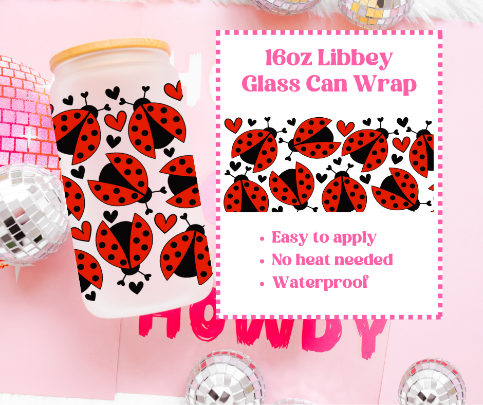 Red Ladybird - UVDTF 16oz Libbey Can Wrap image 0