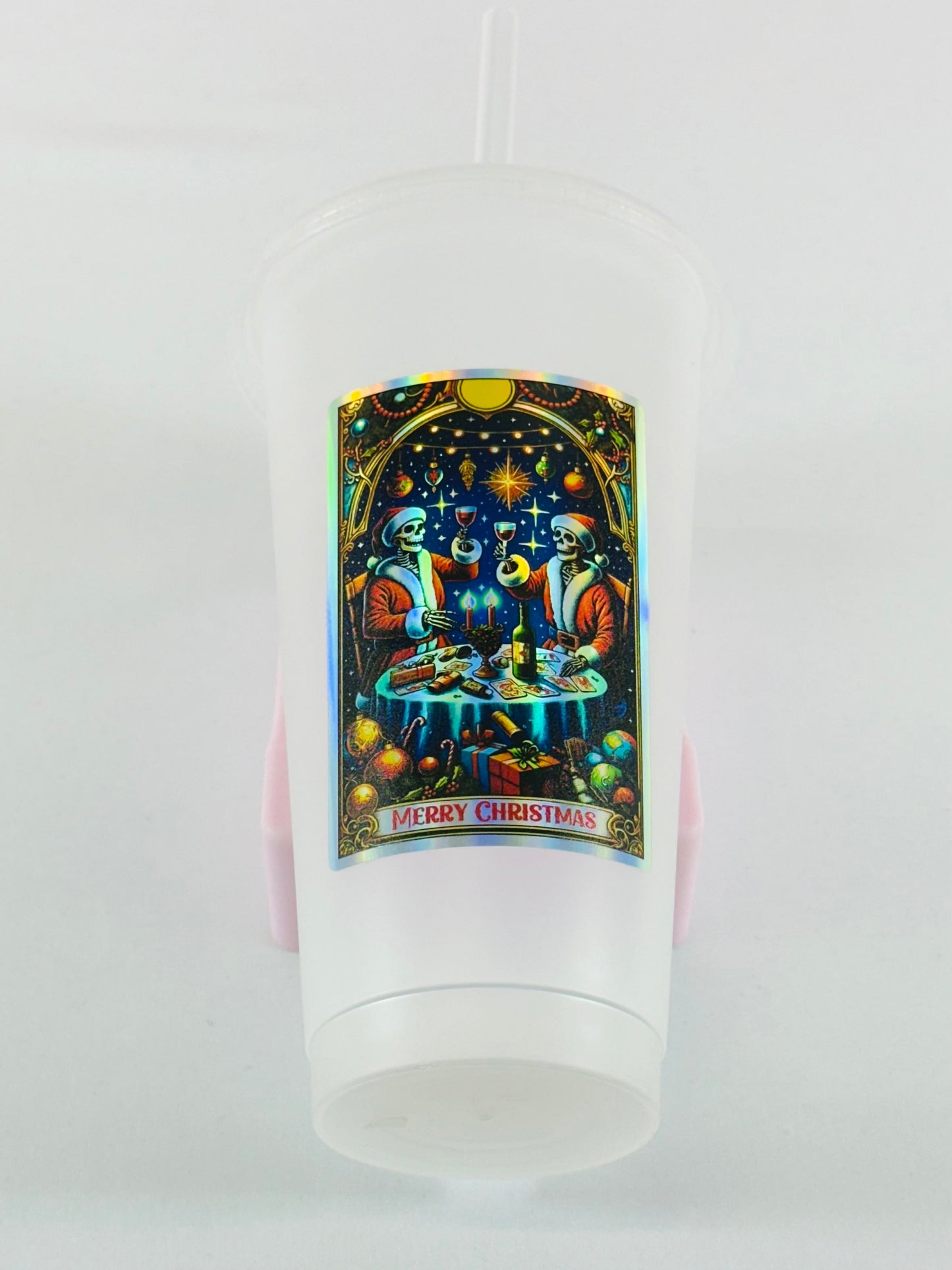 Christmas Tarot Card Decals - Holographic Rainbow Silver image 8