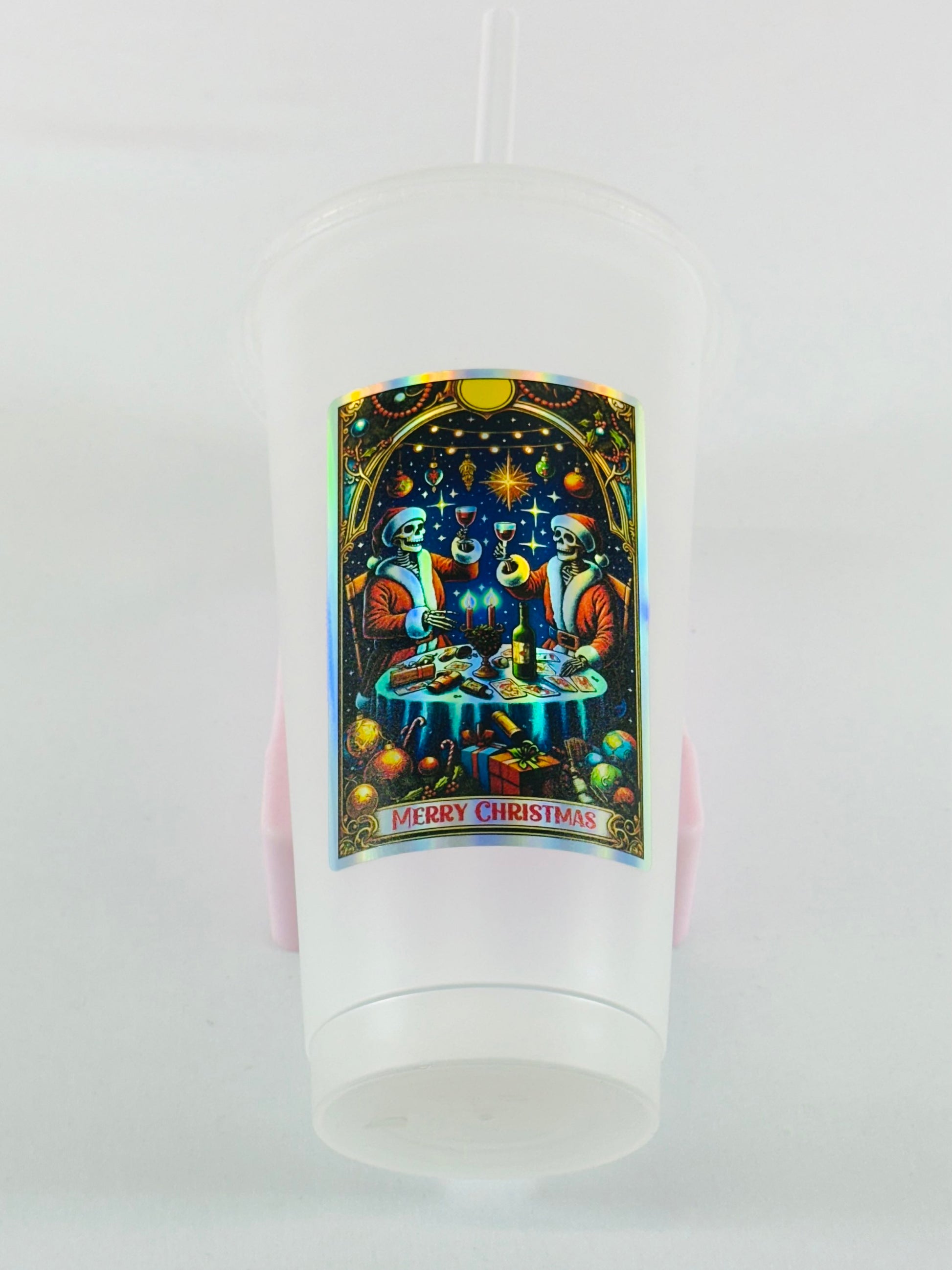 Christmas Tarot Card Decals - Holographic Rainbow Silver image 8