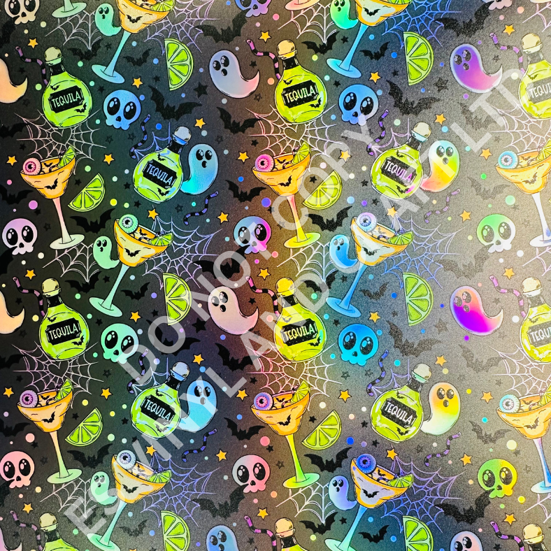 UV Printed Holographic Teckwrap Permanent Vinyl - A4 or 12" x 12" Sheet image 2