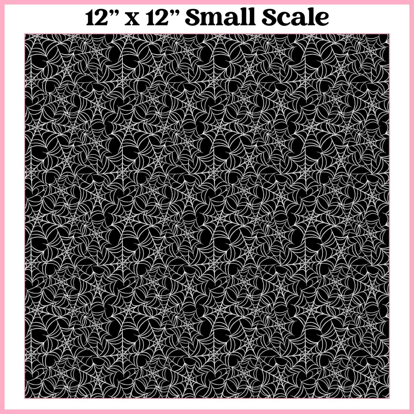 Web Black - 12"x12" Printed Self Adhesive Vinyl