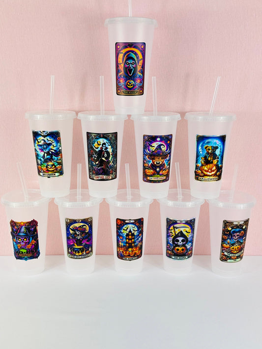 Halloween Tarot Card Decals - Holographic Rainbow Silver Section 1 image 0