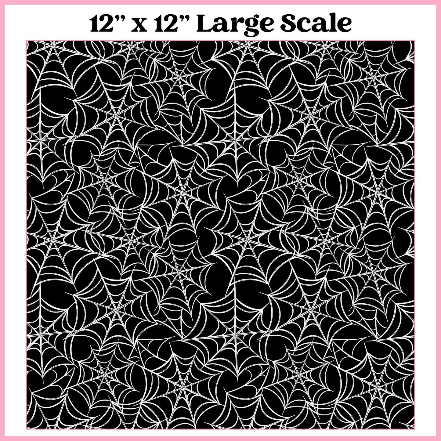 Web Black - 12"x12" Printed Self Adhesive Vinyl