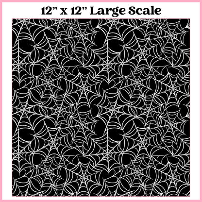 Web Black - 12"x12" Printed Self Adhesive Vinyl
