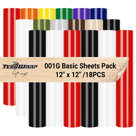 Teckwrap 001 Glossy Basic Colour Sheet Pack