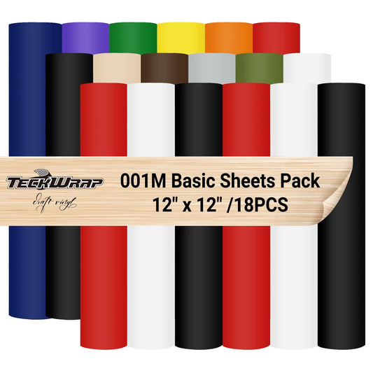 Teckwrap 001 Matte Basic Colour Sheet Pack