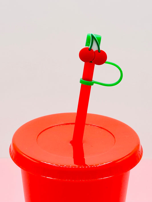 Straw Topper - Cherries image 0