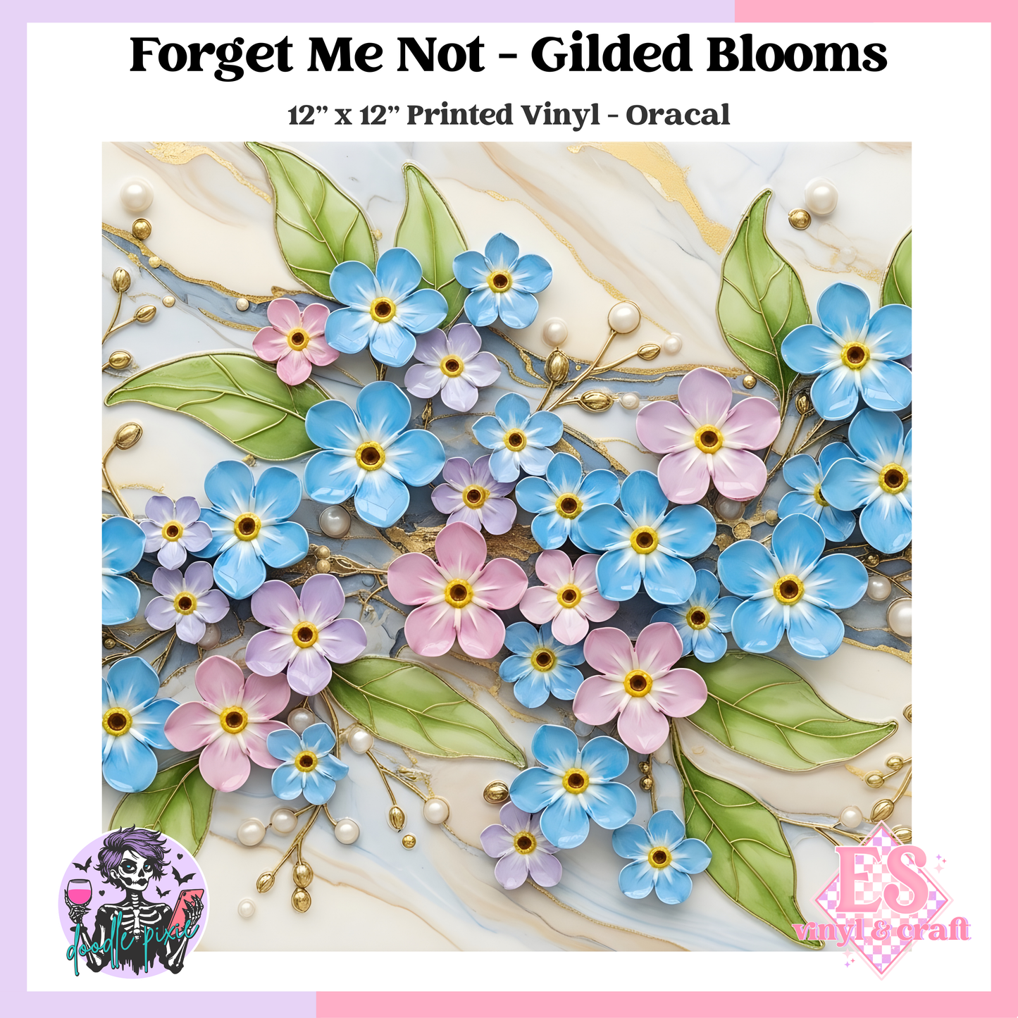 Forget Me Not - 12" x 12" Printed Vinyl image 0