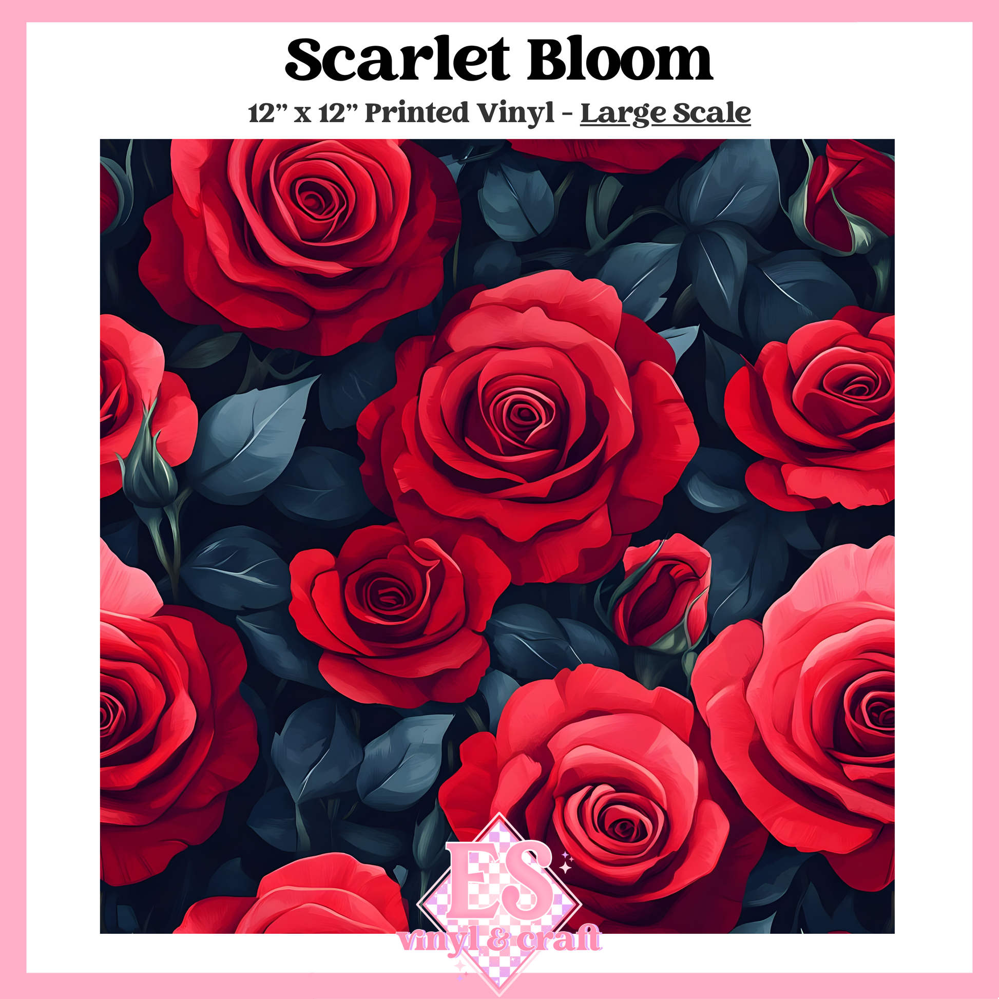 Scarlet Bloom - Small or Large Scale Options - 12" x 12" Sheet image 2