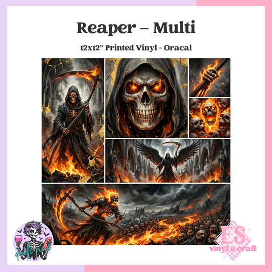 Reaper - Multi - 12" x 12" Printed Vinyl