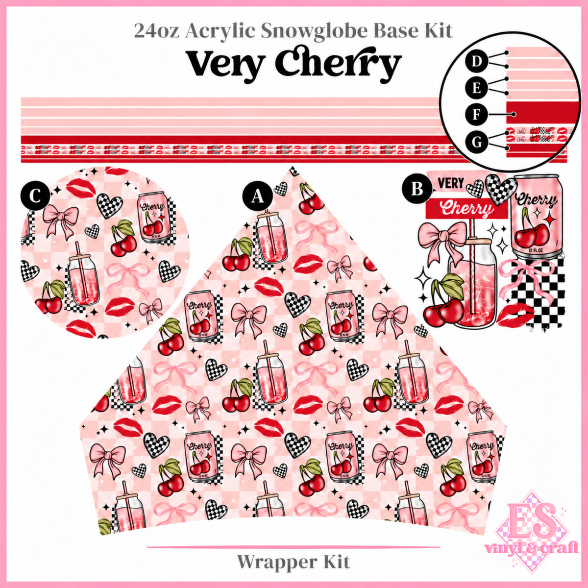 Gingerbread - 24oz Snowglobe Wrapper Kit