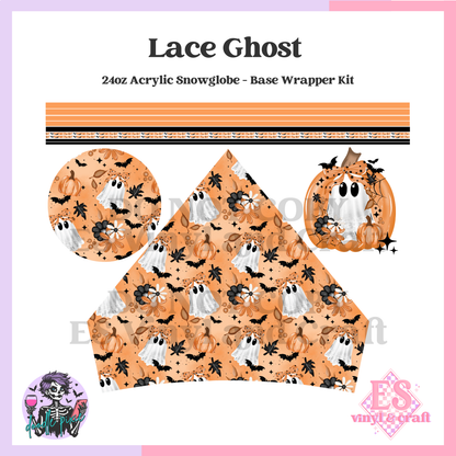 Lace Ghost - 24oz Snowglobe Wrapper Kit image 0