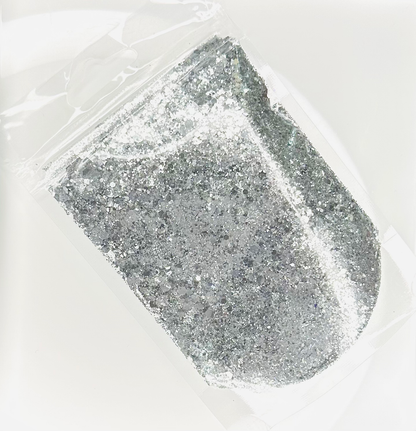 Silver - Metallic Chunky Glitter Mix image 1