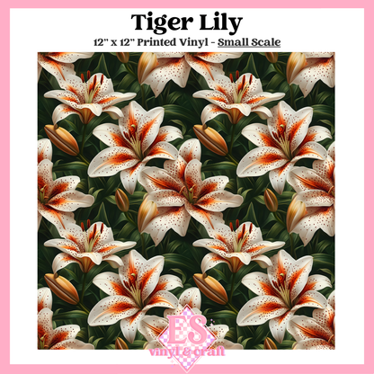 Tiger Lily - Small or Large Scale Options - 12" x 12" Sheet image 1