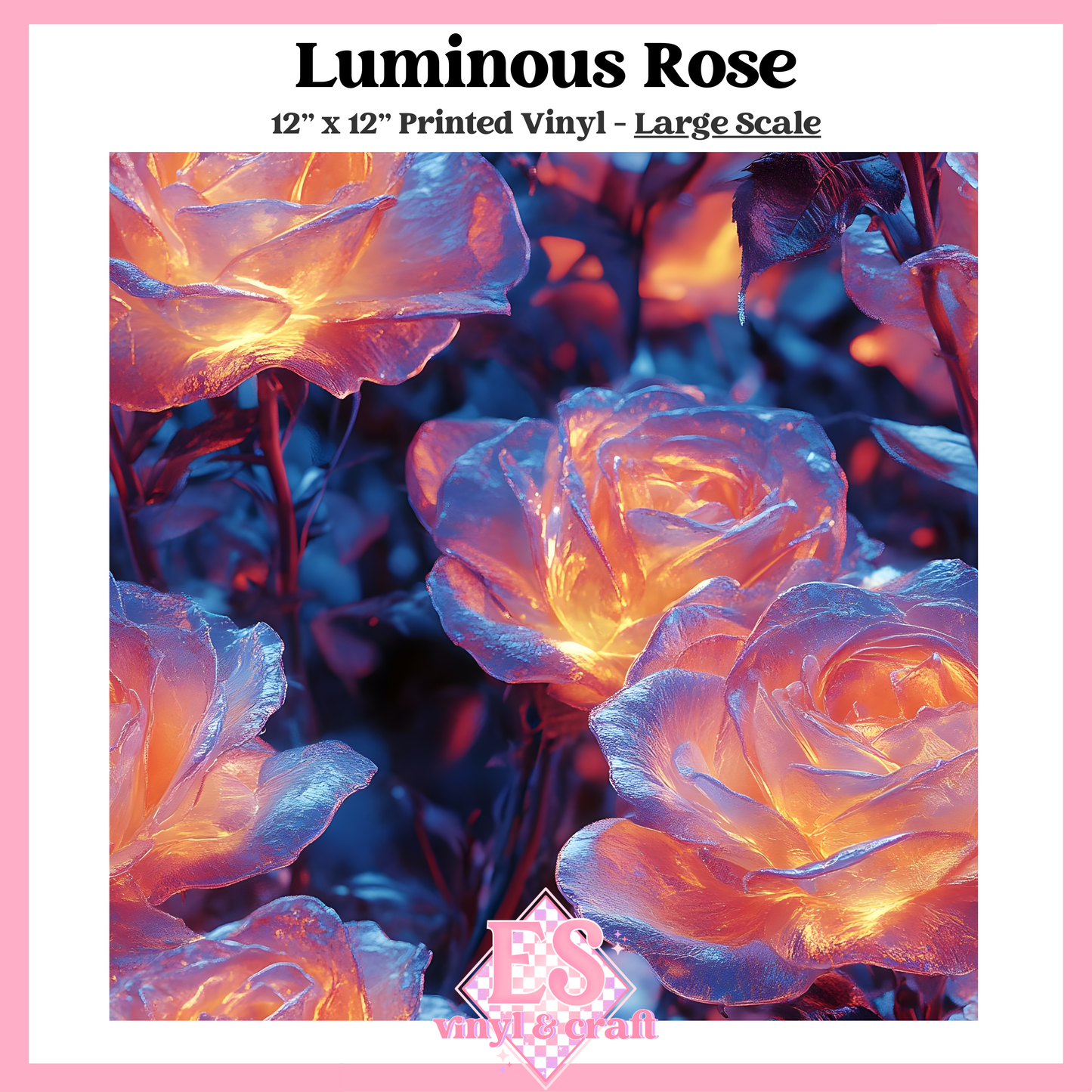 Luminous Rose - Small or Large Scale Options - 12" x 12" Sheet image 2