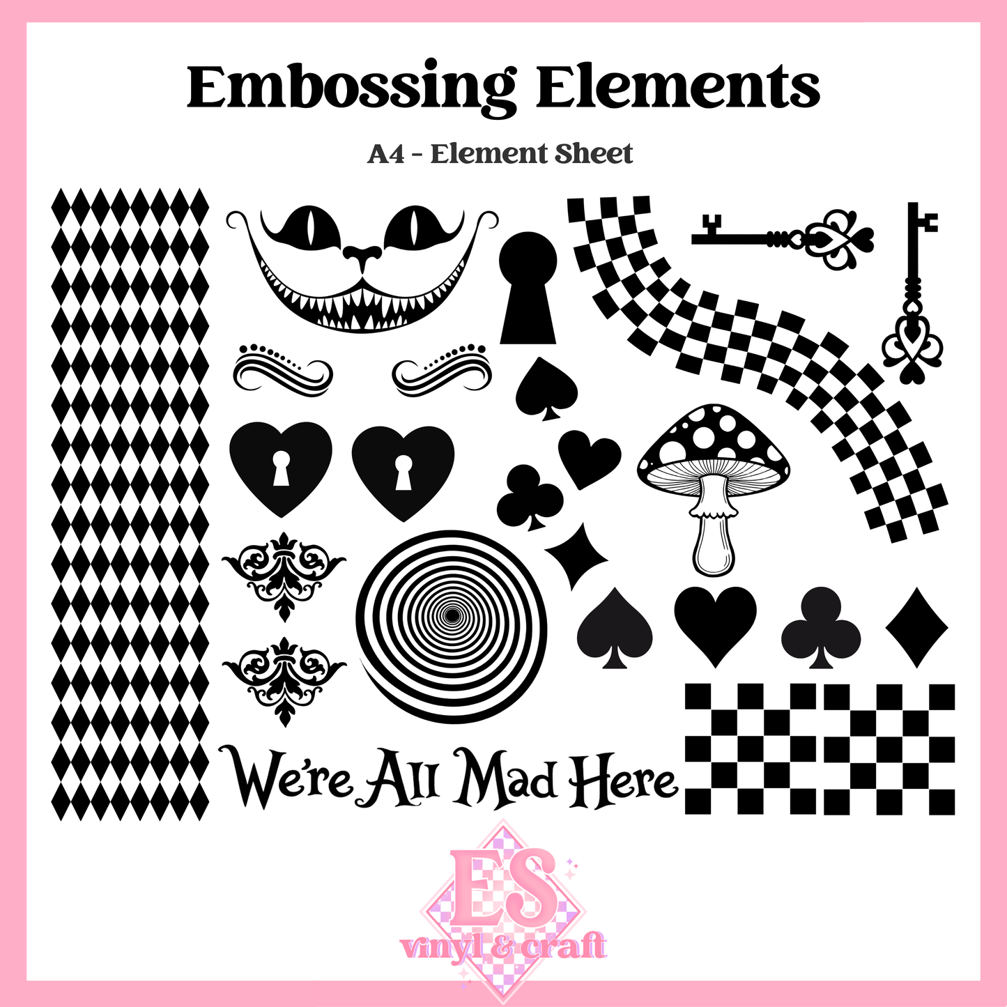 Embossing Elements - UVDTF (A4 Sheet) 21 image 0