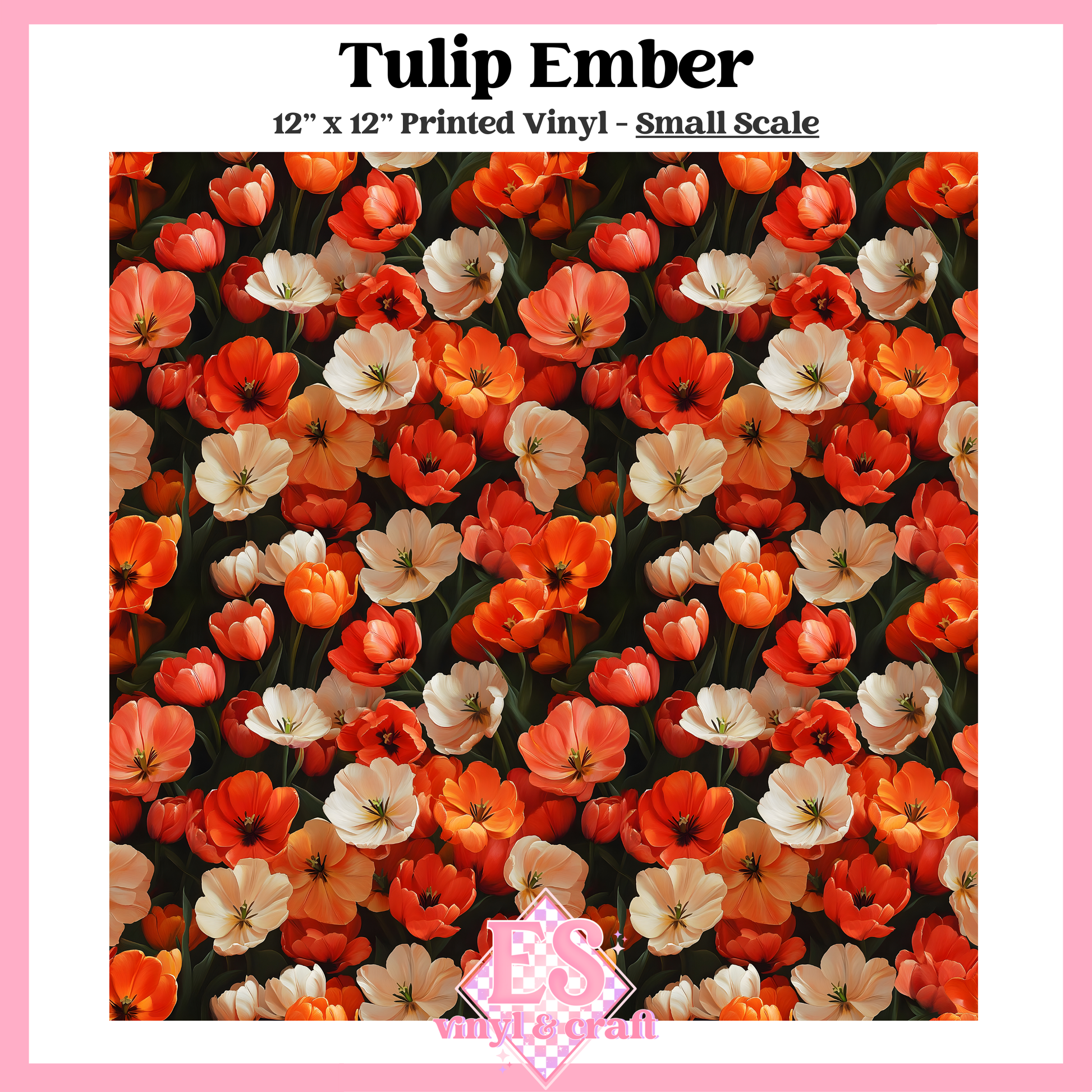 Tulip Ember - Small or Large Scale Options - 12" x 12" Sheet image 1