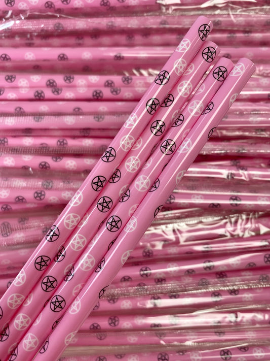 Witchy Pink Star Straw image 0