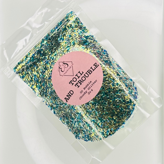 Toil and Trouble - 3D Bubble Glitter Cut Size Chunky image 0