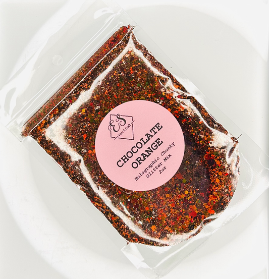 Chocolate Orange - Holographic Chunky Glitter Mix image 0