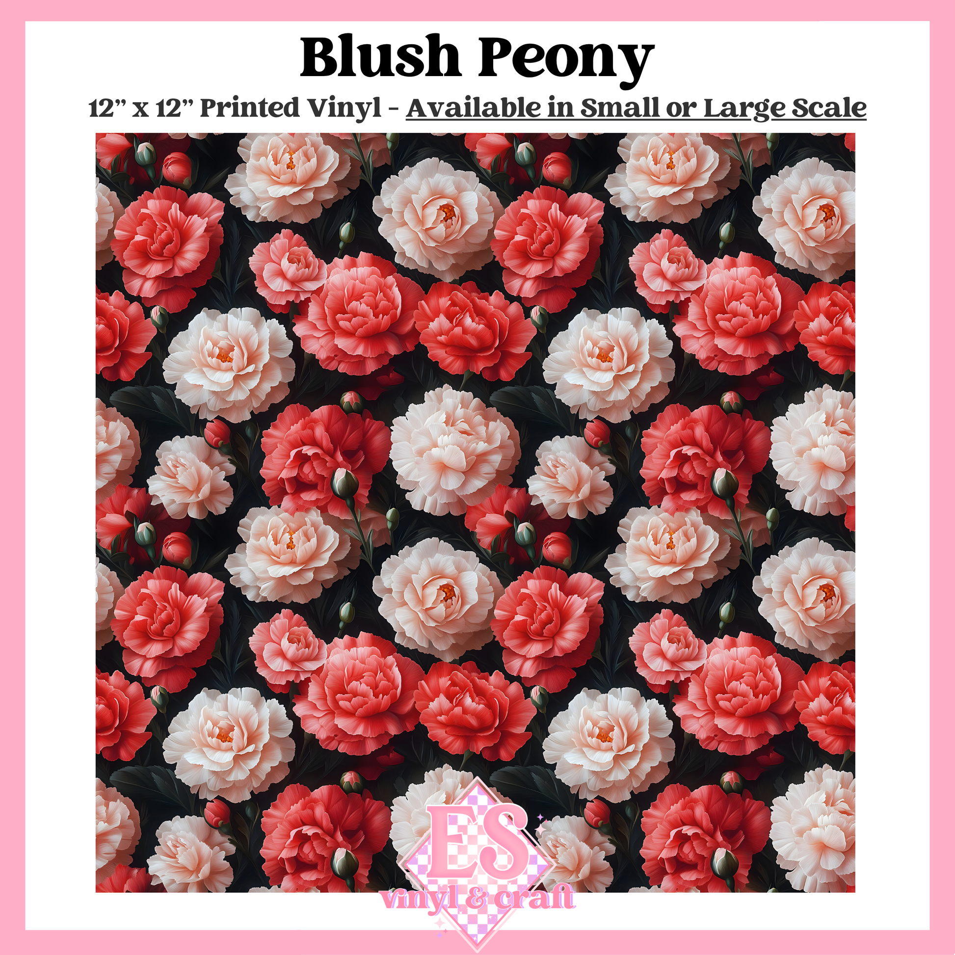 Blush Peony - Small or Large Scale Options - 12" x 12" Sheet image 0