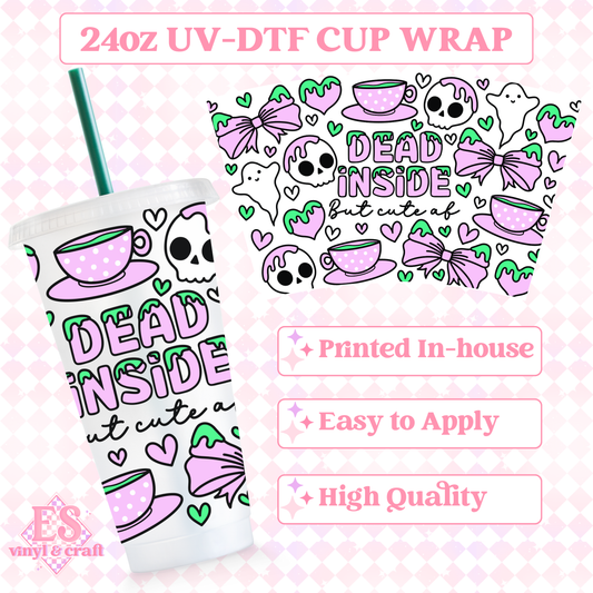 Dead Inside - UVDTF 24oz Cold Cup Wrap image 0