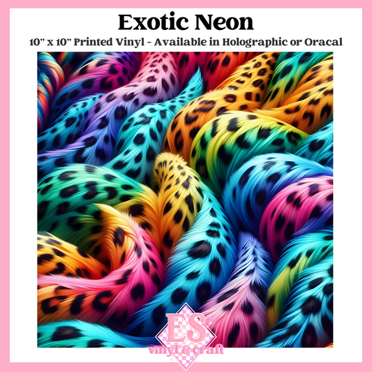 Exotic Neon - 10" x 10" Self Adhesive Vinyl (Oracal or Holo) image 0