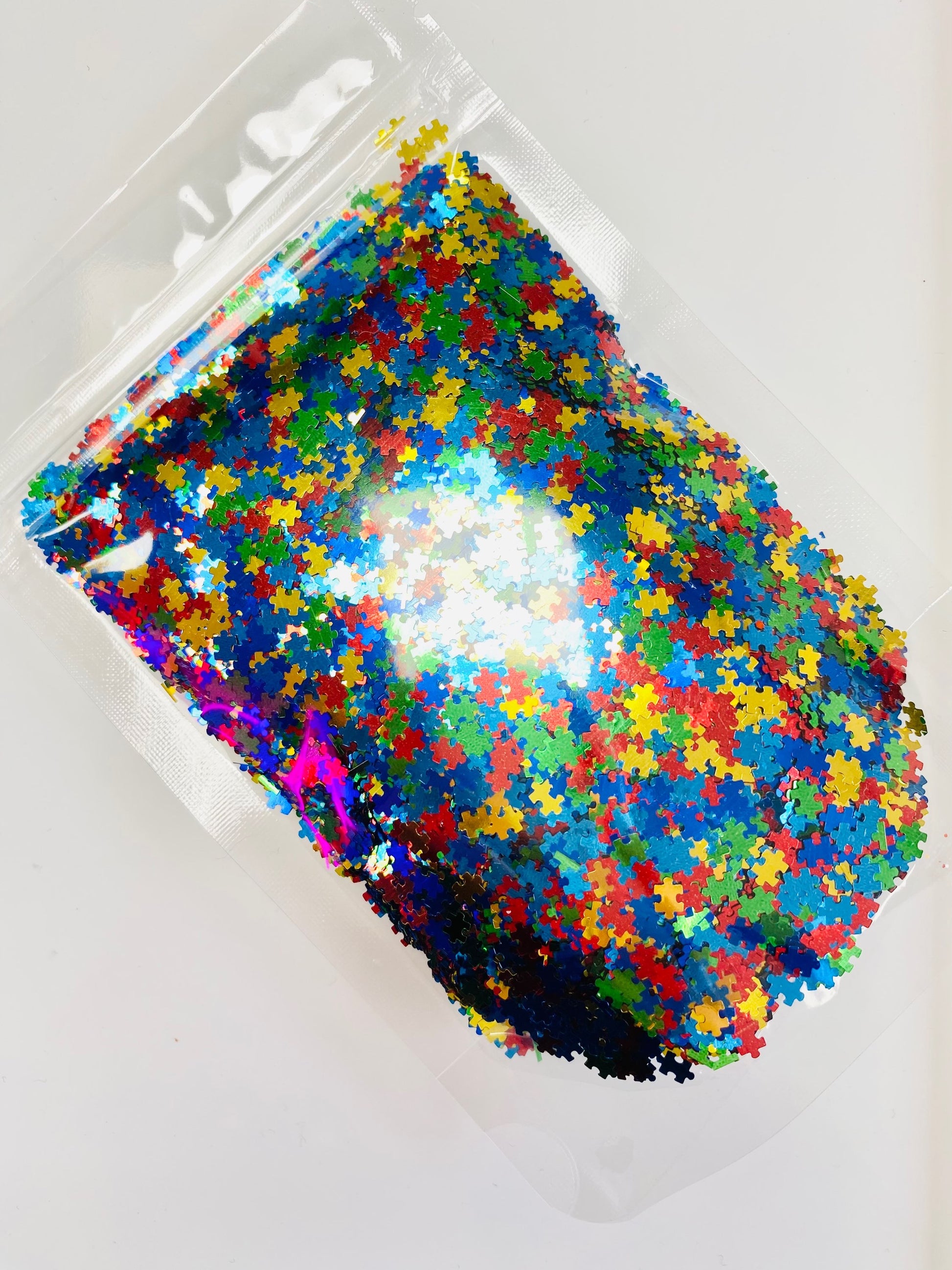 Puzzle - Glitter Shapes Chunky Glitter Mix image 1