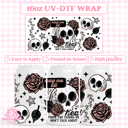 May we All Heal - 16oz Beer Can / Libbey UV-DTF Transfer image 0