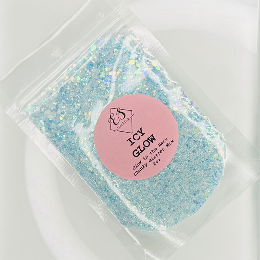 Icy Glow - Glow in the Dark Chunky Glitter Mix image 0