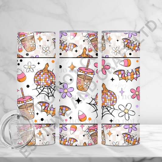 Retro Halloween - Full 20oz Tumbler Sublimation Ready Print image 0
