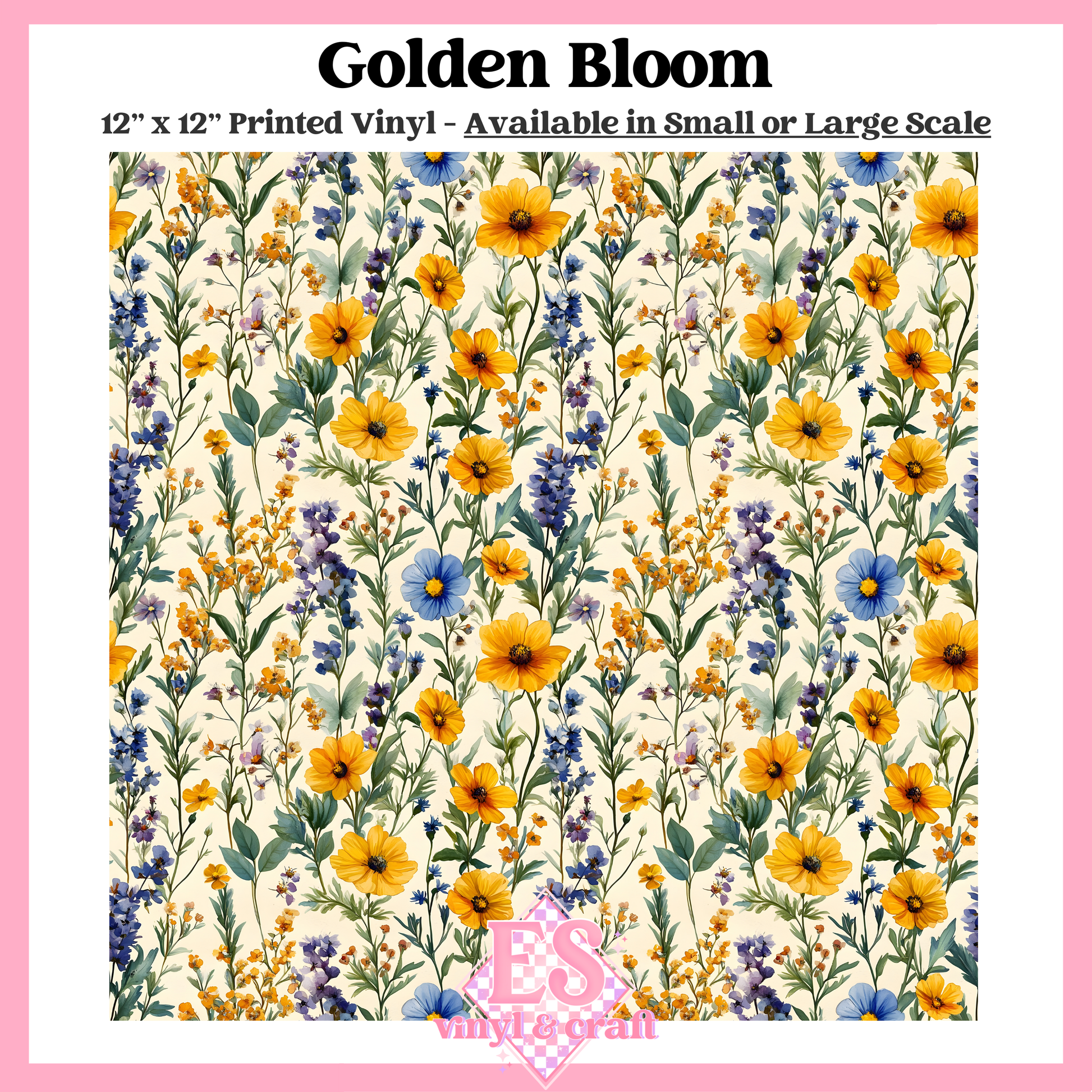 Golden Bloom - Small or Large Scale Options - 12" x 12" Sheet image 0