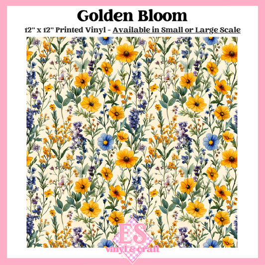 Golden Bloom - Small or Large Scale Options - 12" x 12" Sheet image 0