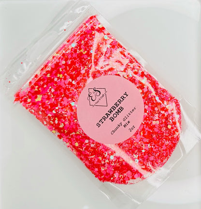 Strawberry Bomb - Chunky Glitter Mix image 0