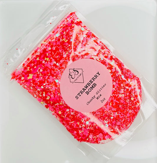 Strawberry Bomb - Chunky Glitter Mix image 0