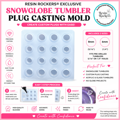Resin Rockers® Snowglobe Plug Casting Mould