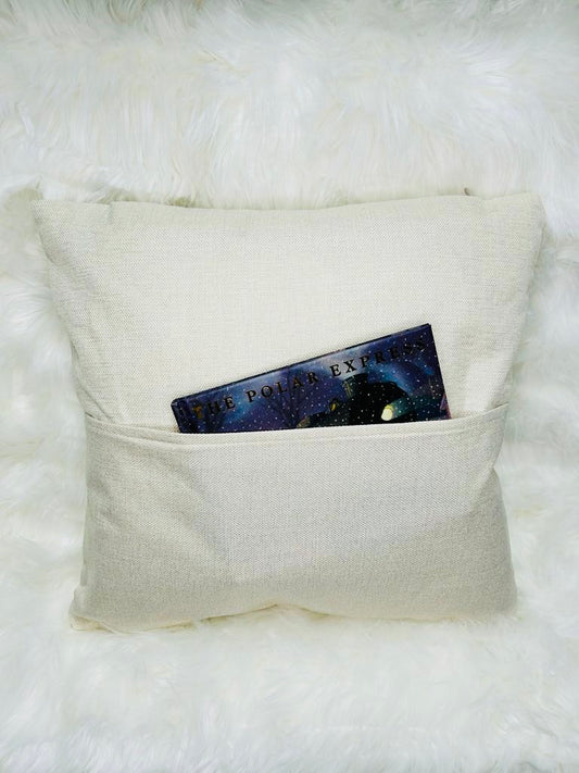 Story Book Cushion Cover - Natural Linen 40cm x 40cm image 0