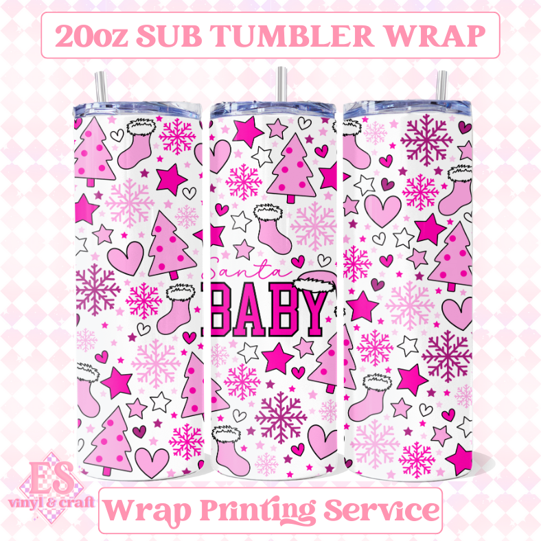 Santa Baby - Full 20oz Tumbler Sublimation Print image 0