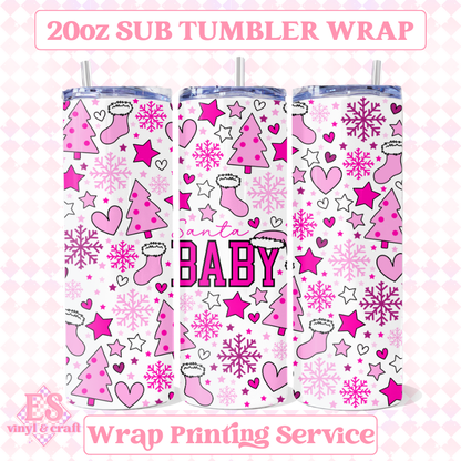Santa Baby - Full 20oz Tumbler Sublimation Print image 0
